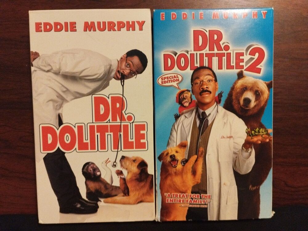 Dr. Doolittle 1 (1998) & 2 (2001) - VHS - Eddie Murphy
